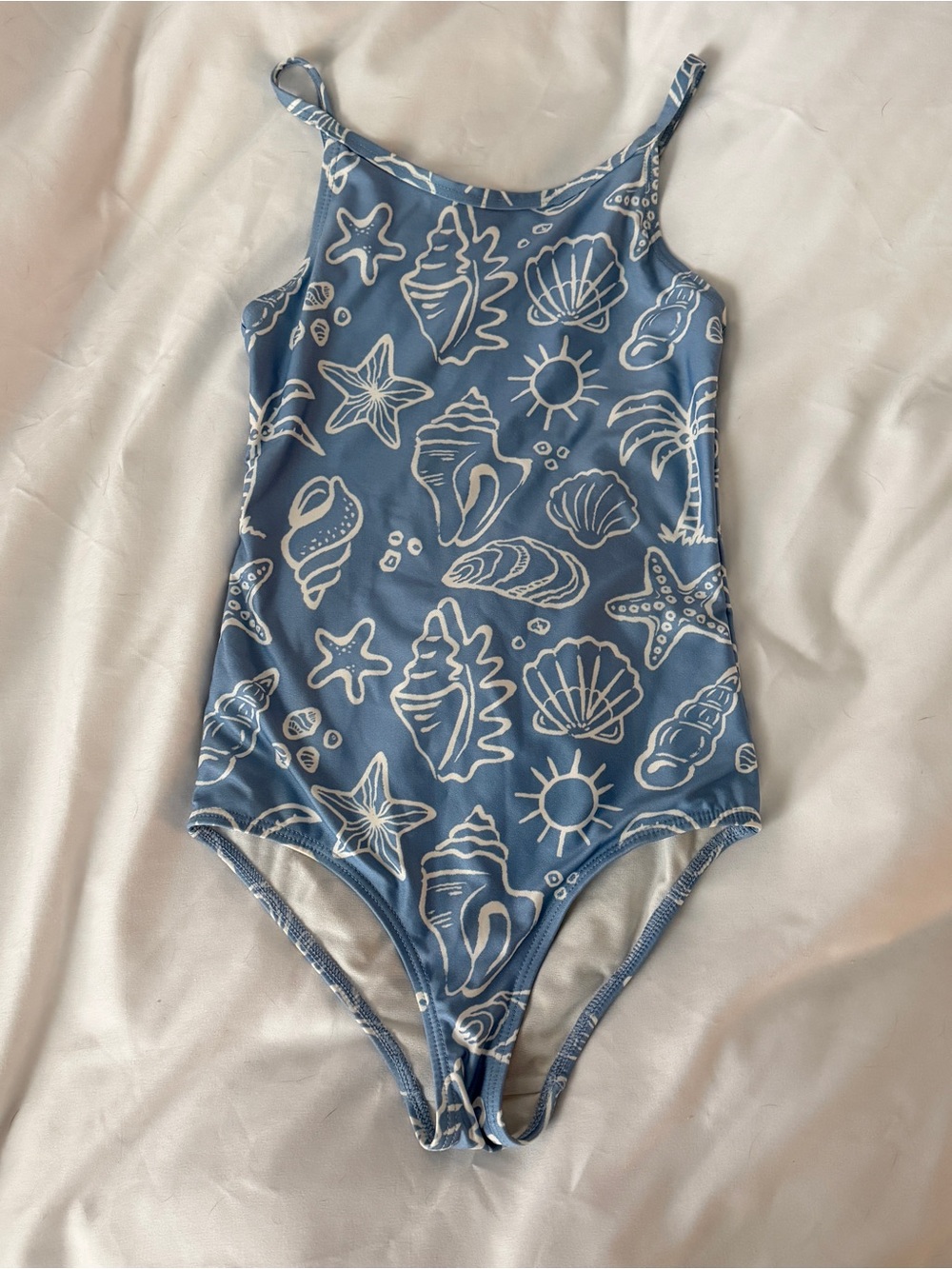 H&M girls seashell print one piece bathing suit